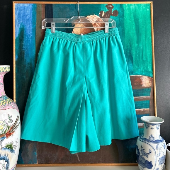 90s TanJay Teal High Rise Shorts Relaxed Fit 10P - Picture 3 of 15